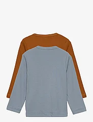 Minymo - Blouse LS (2-pack) - langærmede t-shirts - ashley blue - 1