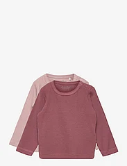 Minymo - Blouse LS (2-pack) - marškinėliai ilgomis rankovėmis - violet ice - 0