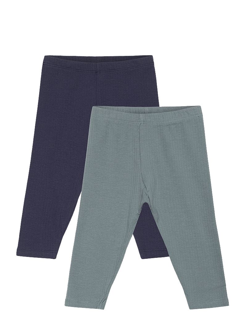 Minymo - Leggings (2-pack) - multipack leggings - goblin blue - 0