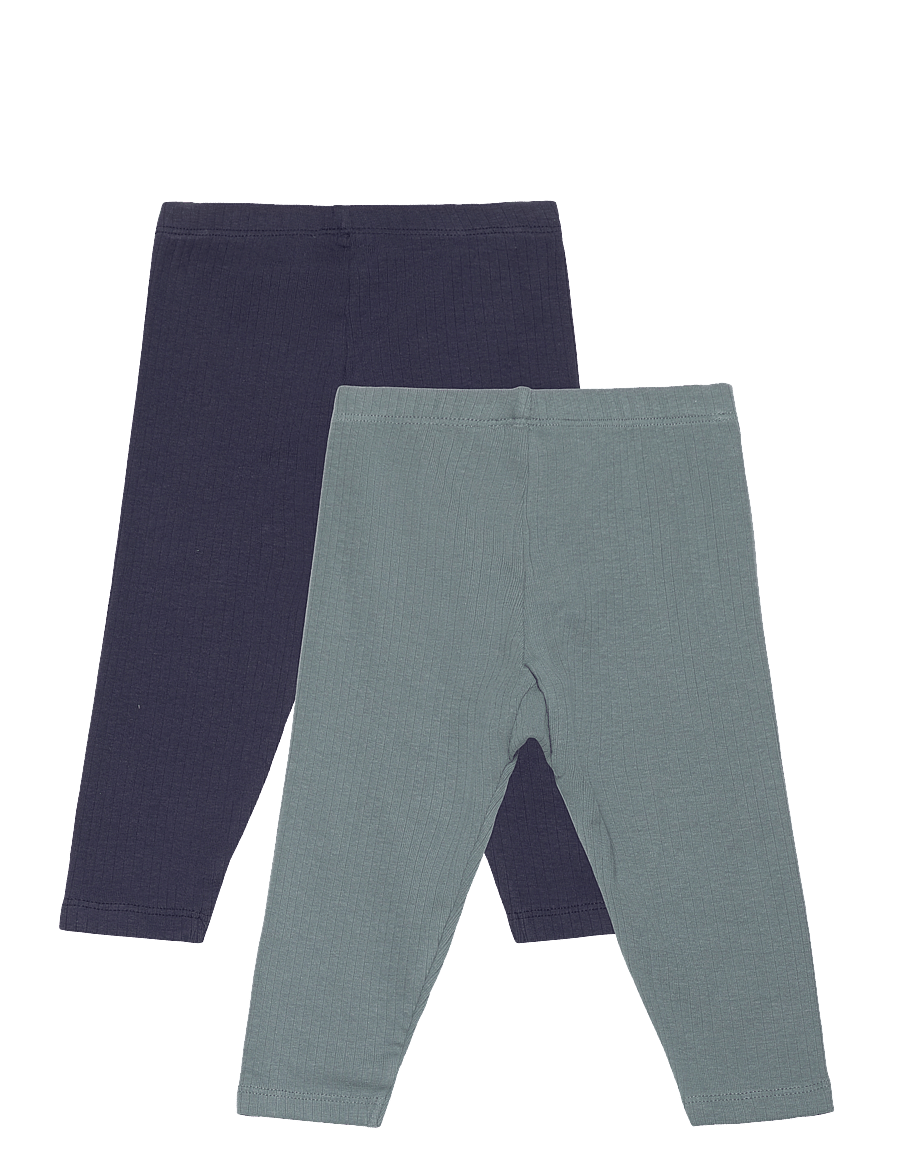 Minymo - Leggings (2-pack) - retuuside komplekt - goblin blue - 1