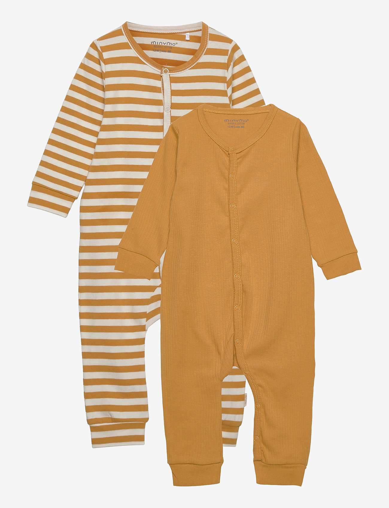 Minymo - Jumpsuit LS (2-pack) - langærmede heldragter - amber gold - 0