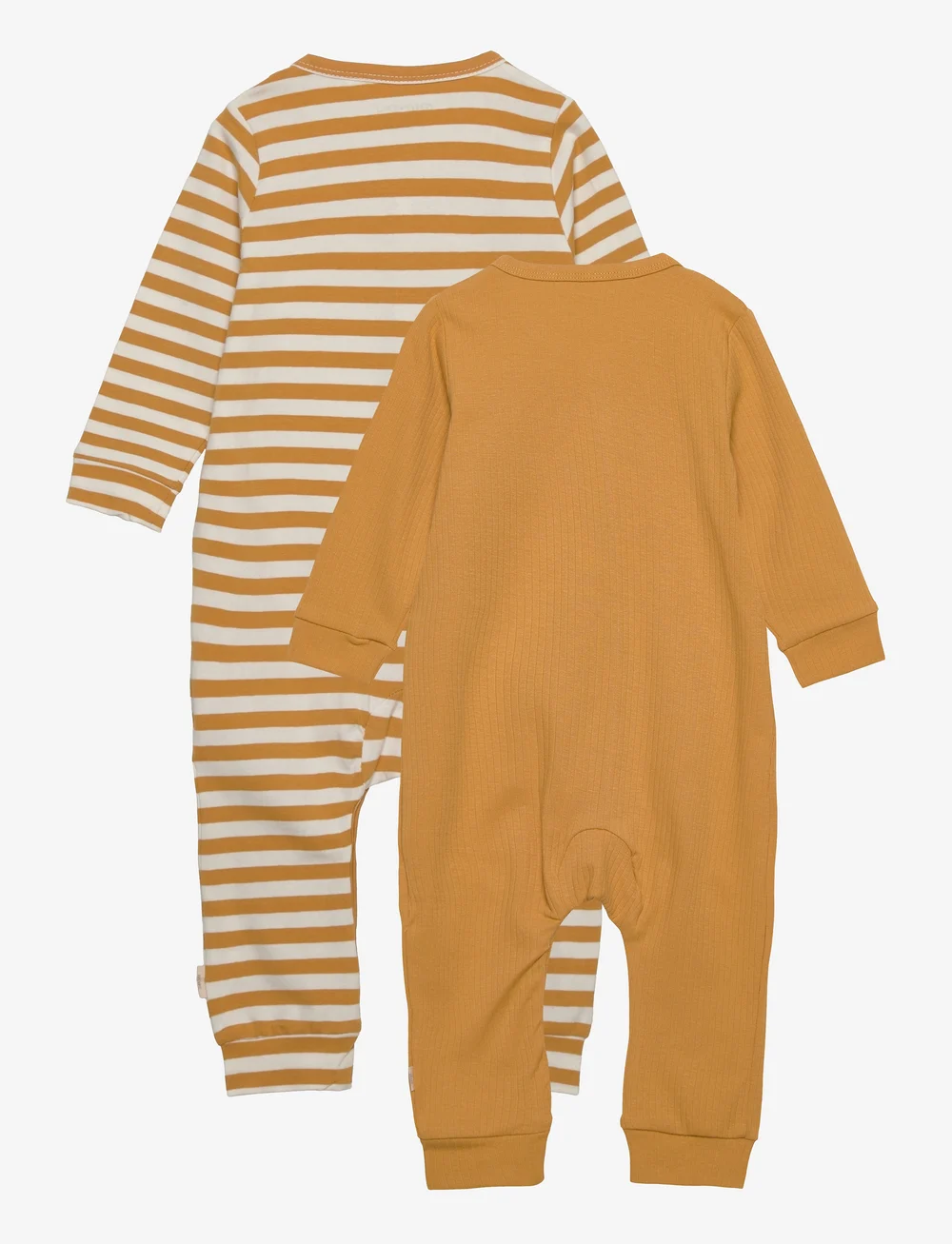 Minymo - Jumpsuit LS (2-pack) - långärmade bodysuits - amber gold - 1