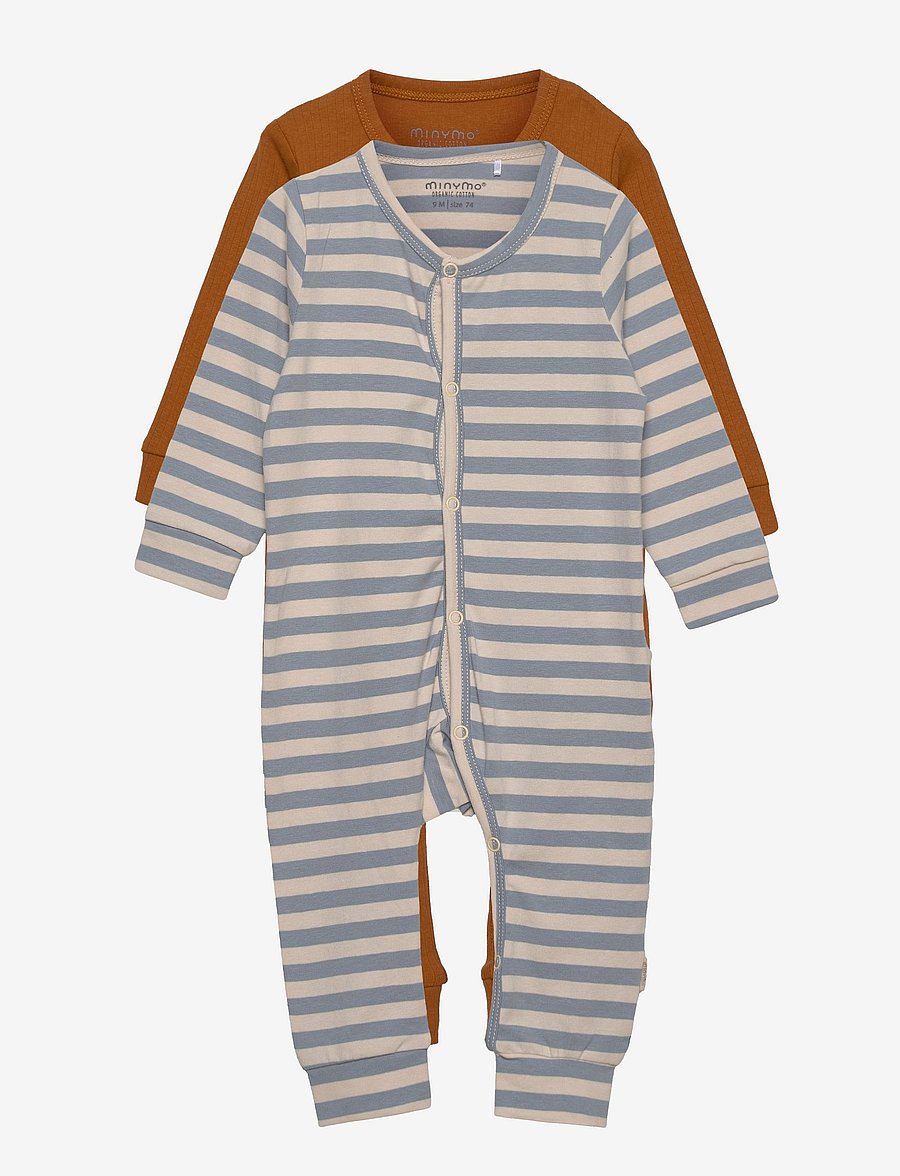 Minymo - Jumpsuit LS (2-pack) - langärmelig - ashley blue - 0