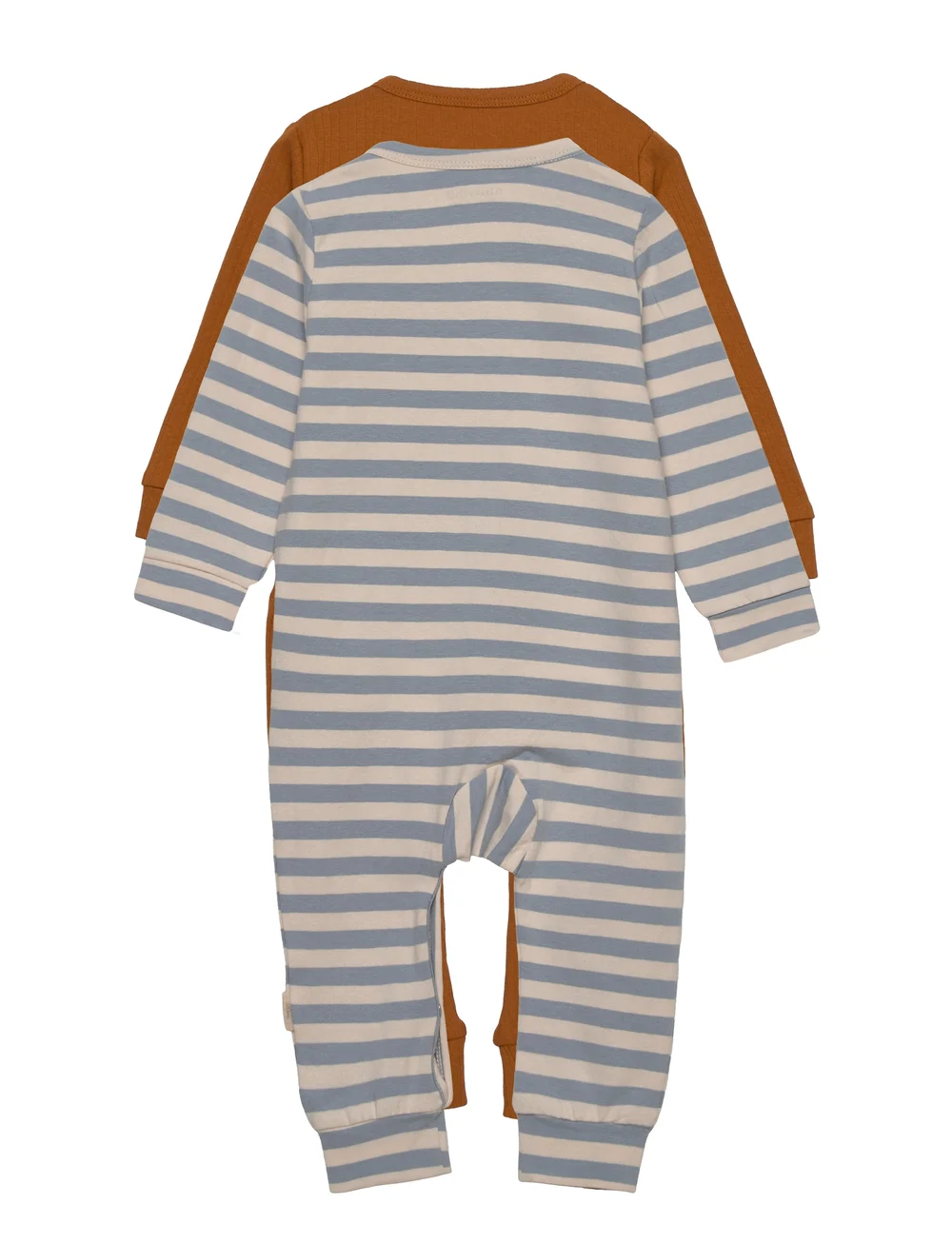 Minymo - Jumpsuit LS (2-pack) - långärmade bodysuits - ashley blue - 1