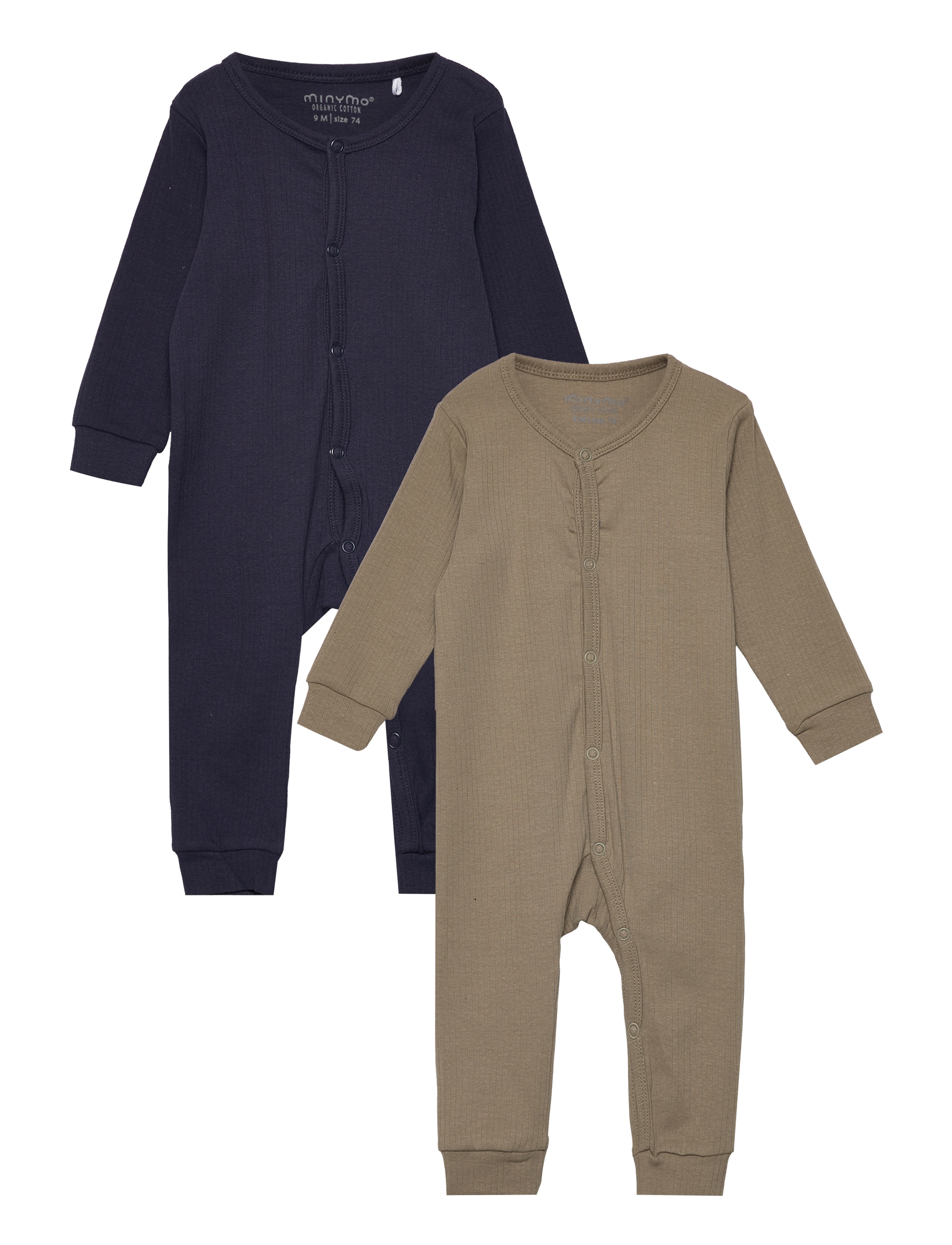 Minymo Jumpsuit LS (2-pack) - Langærmede heldragter - DARK NAVY / multi