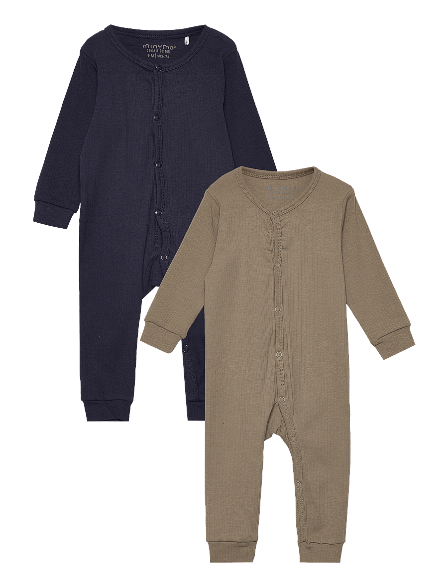 Minymo - Jumpsuit LS (2-pack) - langärmelig - dark navy - 0