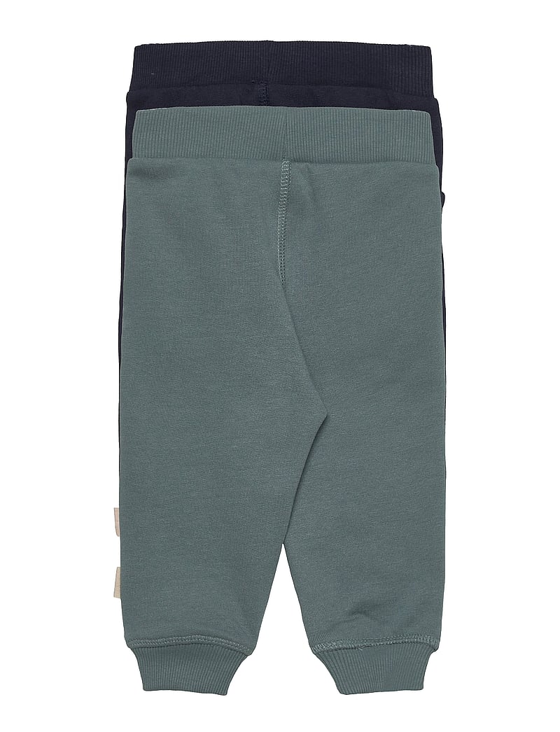 Minymo - Sweat Pants (2-pack) - mjukisbyxor - goblin blue - 1