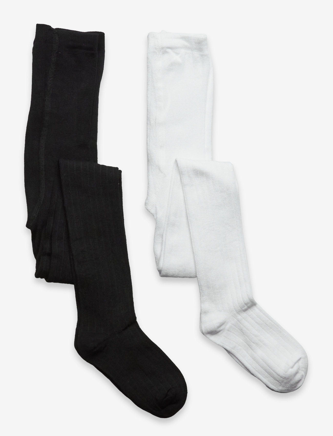 Minymo - Stocking - rib (2-pack) - strømpebukser - black - 0