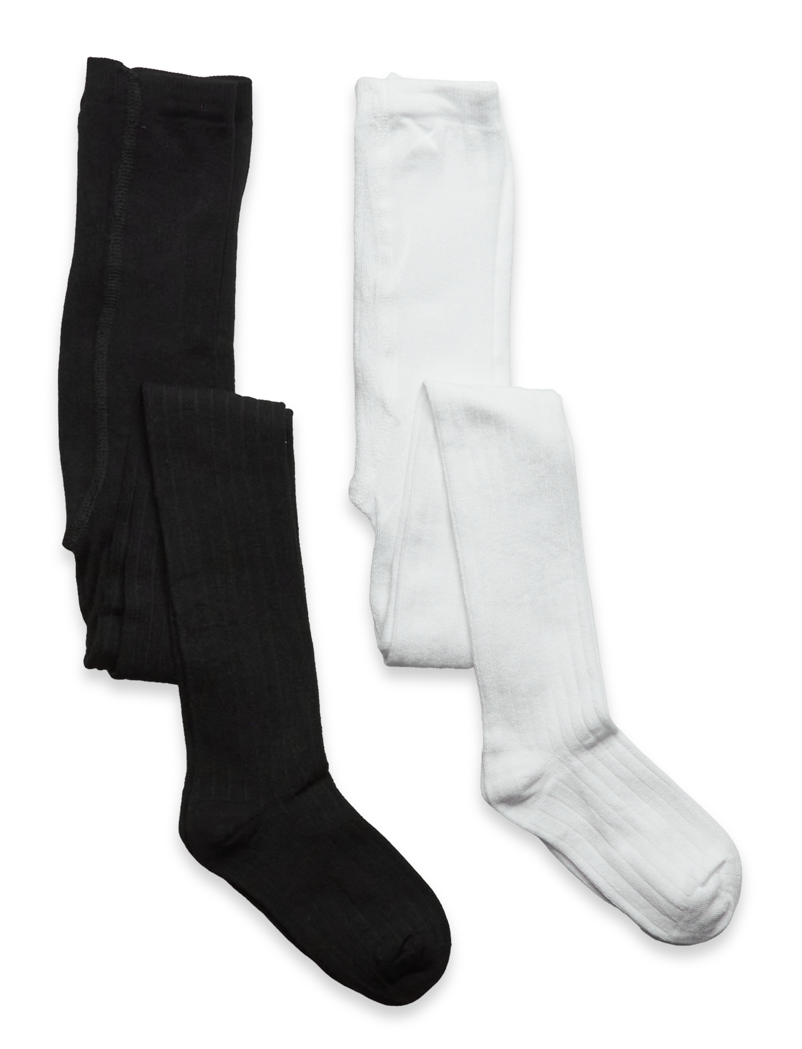 Minymo Stocking - rib (2-pack) - Socken & Strumpfhosen - BLACK / white