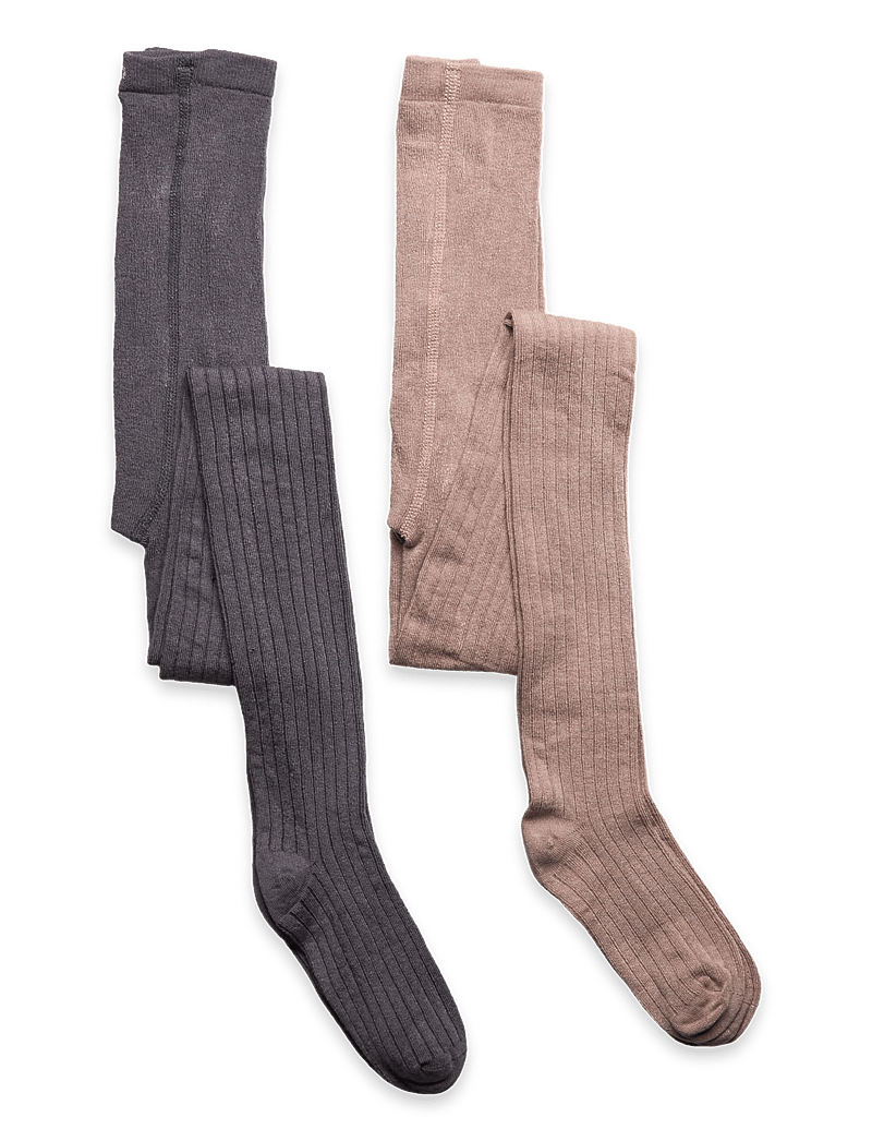 Minymo - Stocking - bamboo rib (2-pack) - tights - goat - 0