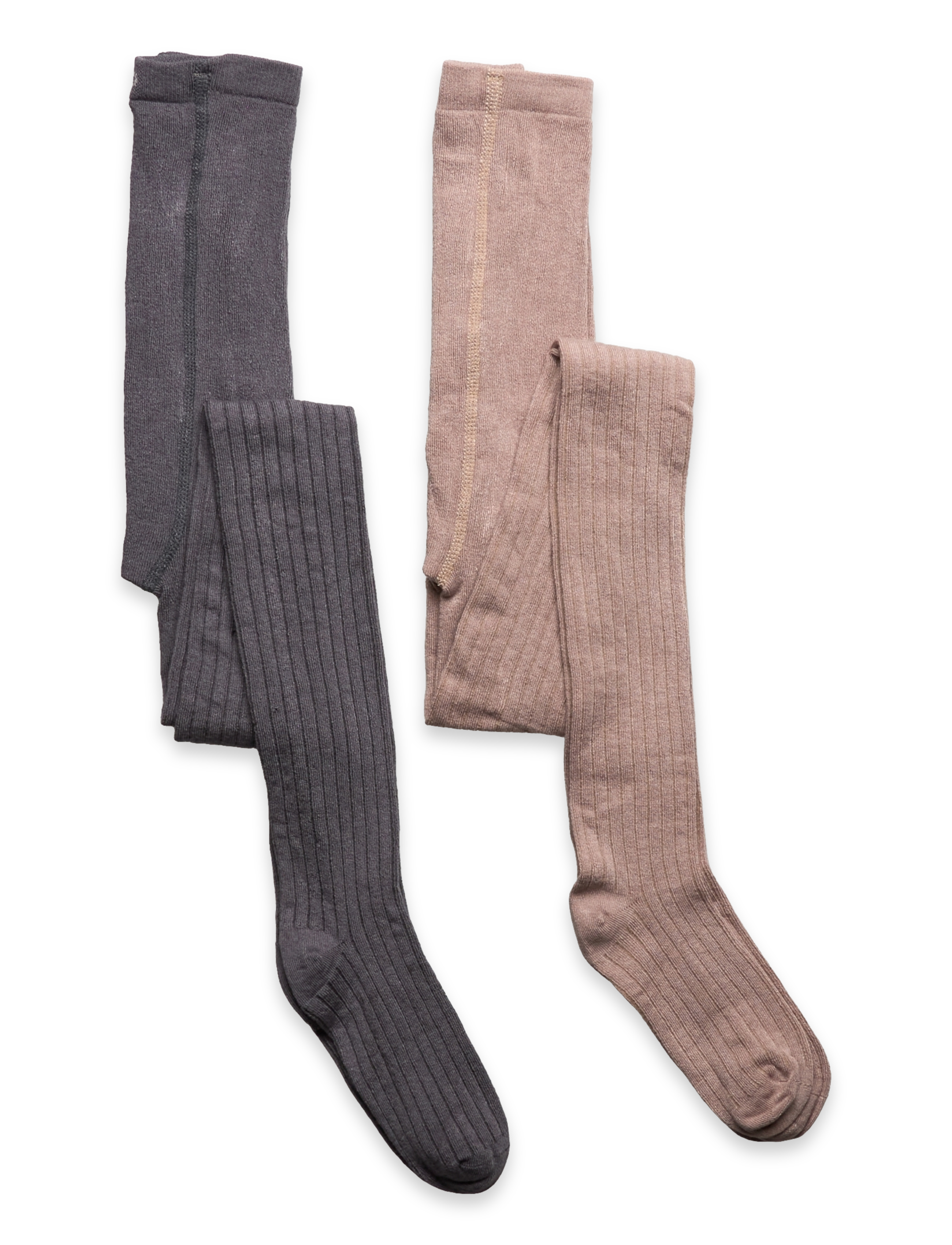 Minymo Stocking - rib (2-pack) - Minymo - GOAT / brown