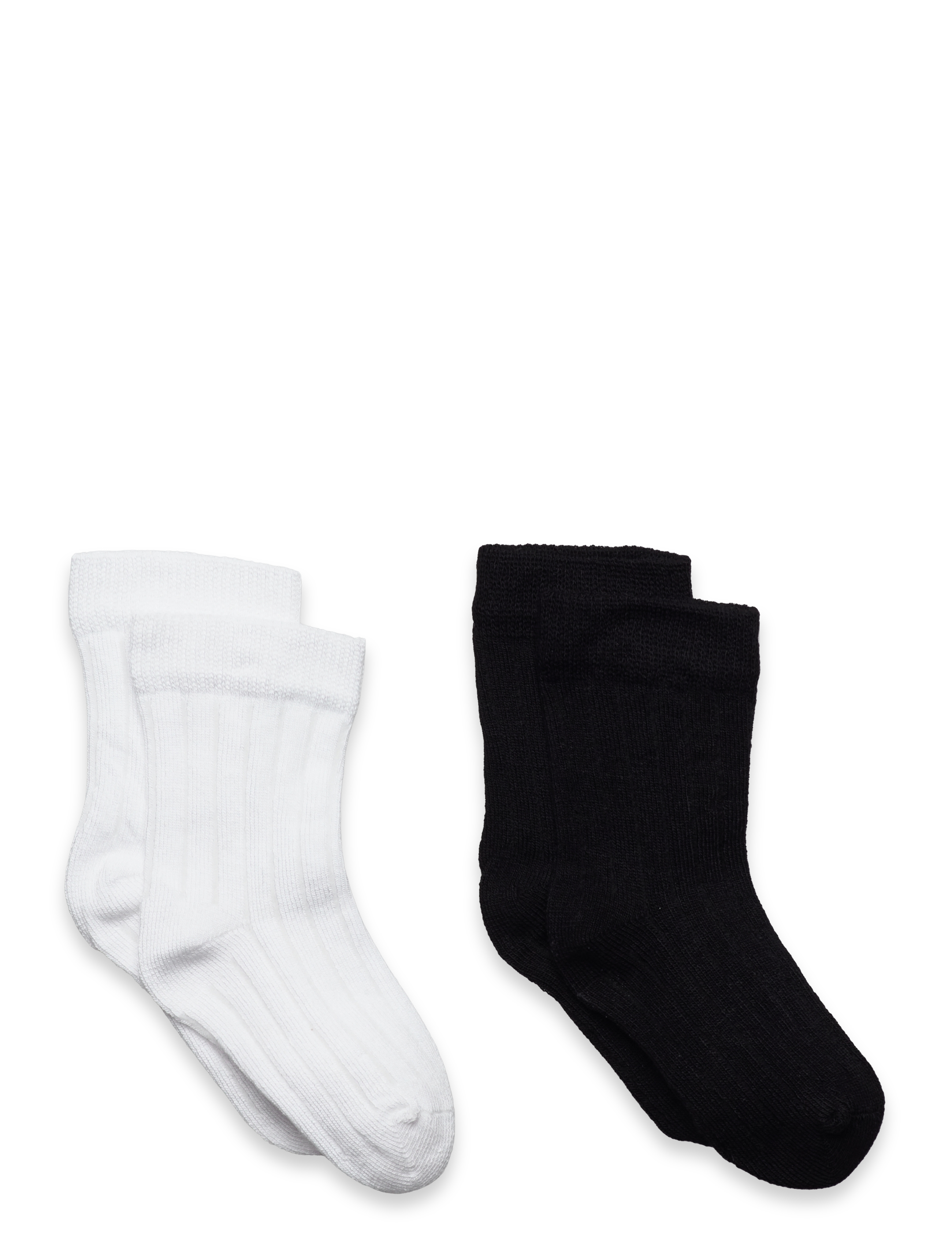 Minymo Ankle Sock - Rib (2-Pack), 27 , White, Sokker & Strømpebukser > Sokker, Børn