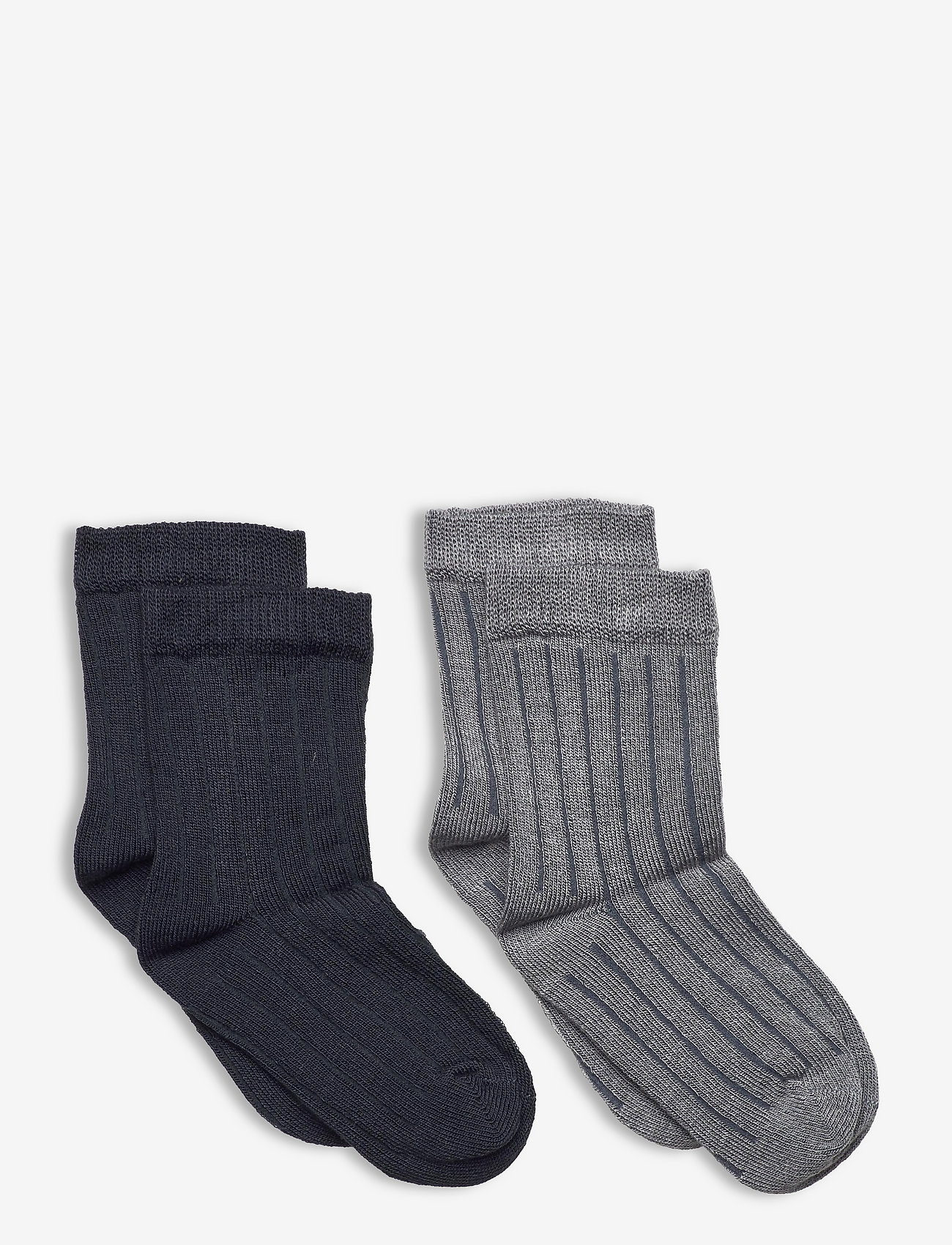 Minymo - Ankle sock - rib (2-pack) - strumpor - sleet - 0