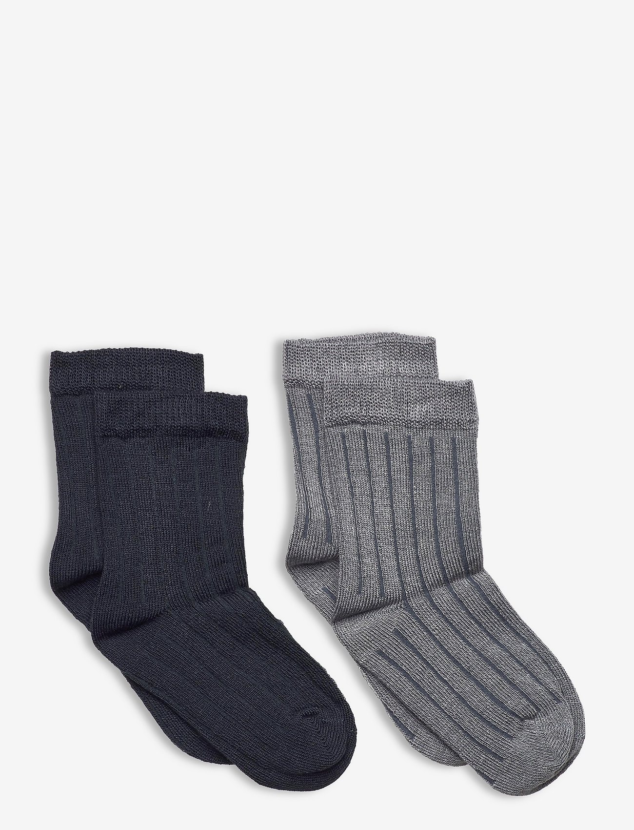 Minymo - Ankle sock - rib (2-pack) - alhaisimmat hinnat - sleet - 0