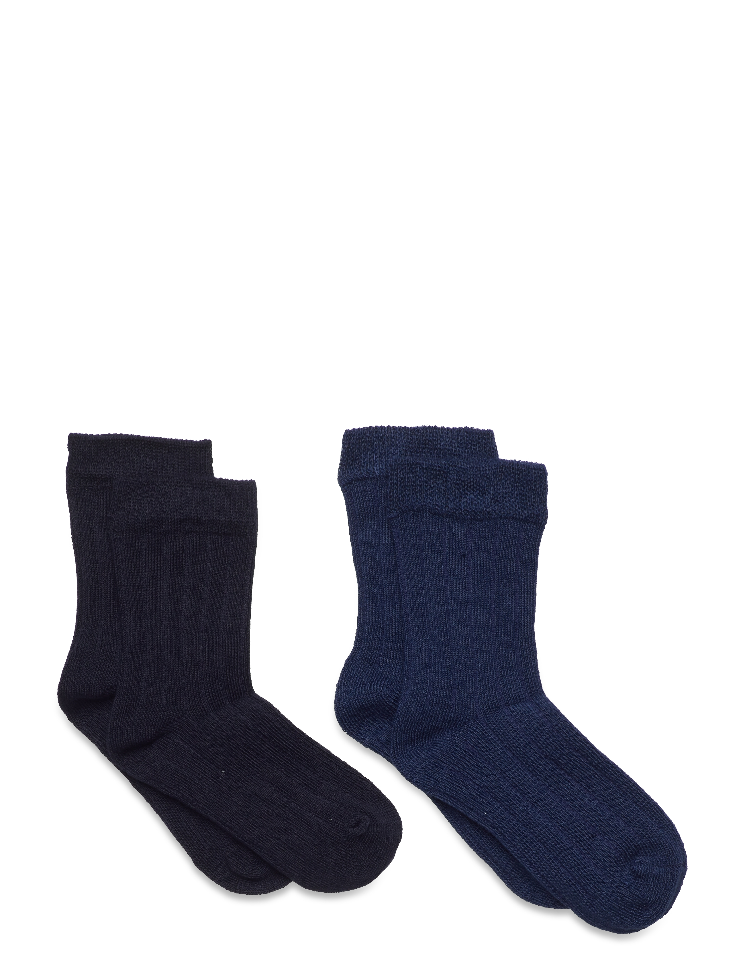 Minymo Ankle Sock Rib (2-Pack), 23 , Socken & Strumpfhosen, Marineblau - Socks, Kinder