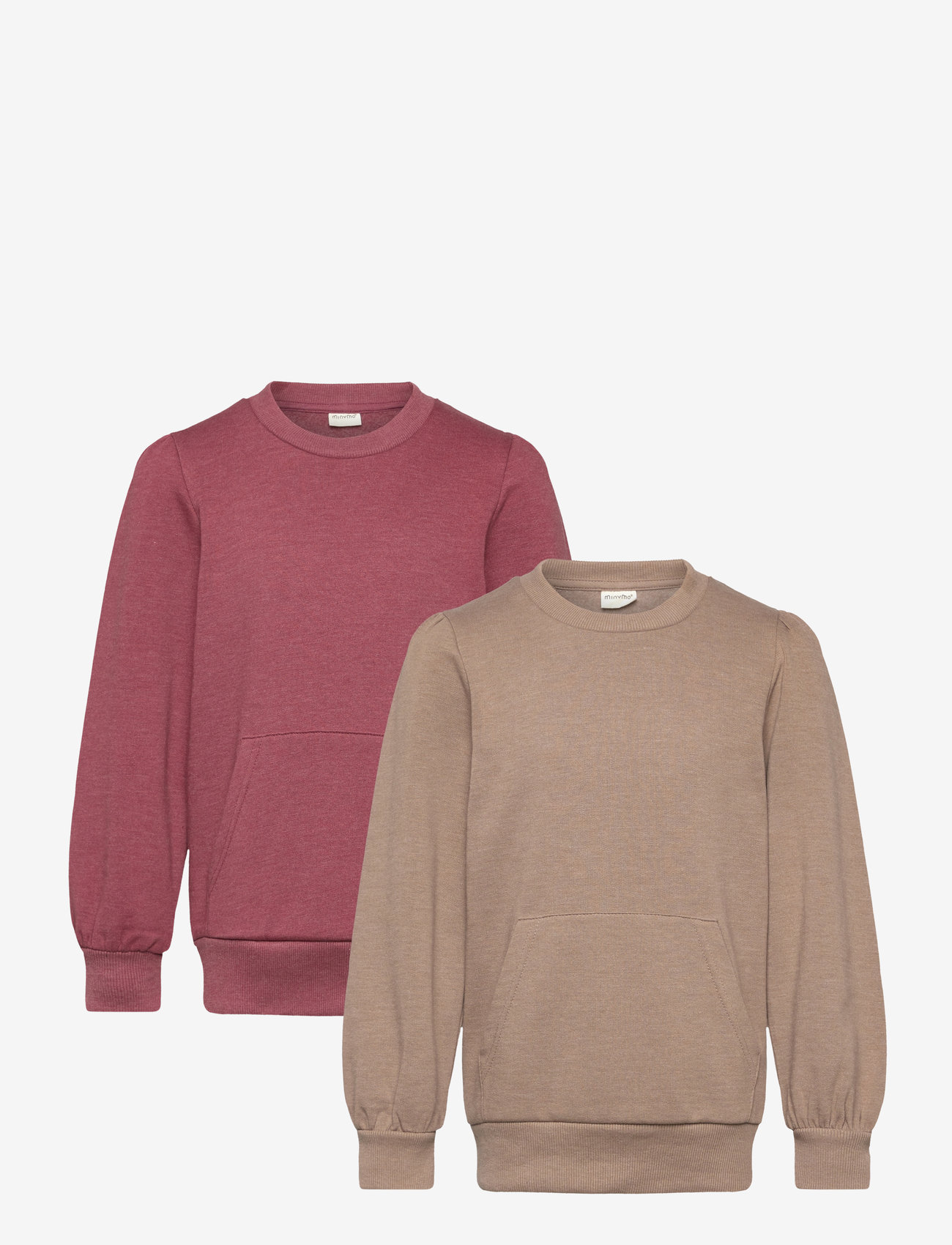 Minymo - Sweat Shirt (2-pack) - sweatshirts - apple butter - 0