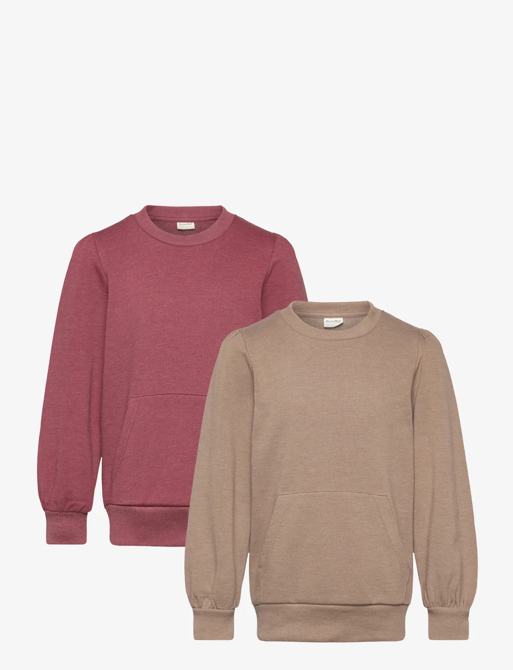 Minymo - Sweat Shirt (2-pack) - sweatshirts - apple butter - 0