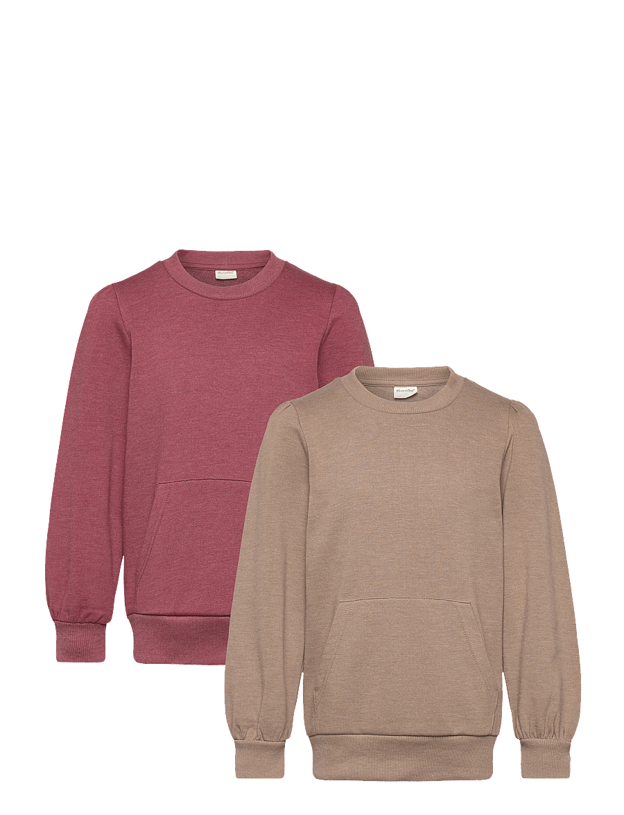 Minymo - Sweat Shirt (2-pack) - sweatshirts - apple butter - 0