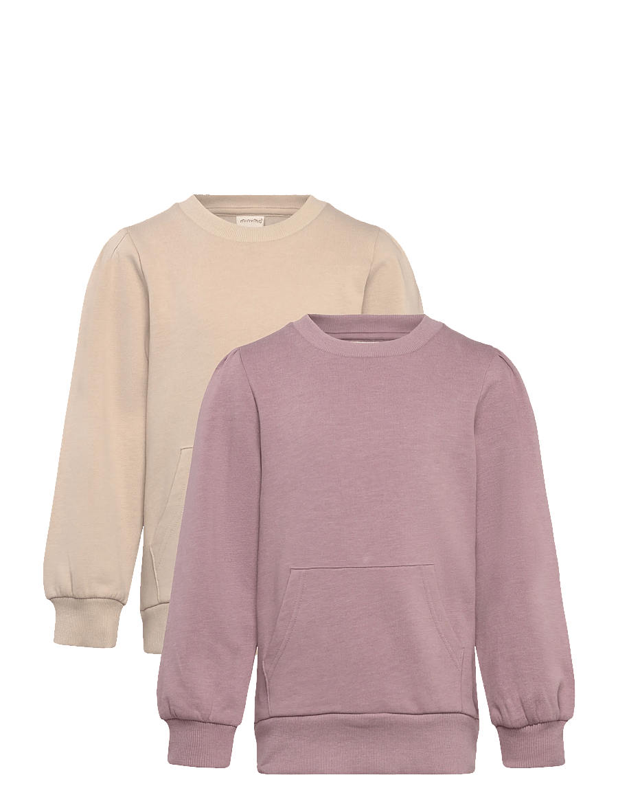 Minymo - Sweat Shirt (2-pack) - sweatshirts - elderberry - 1