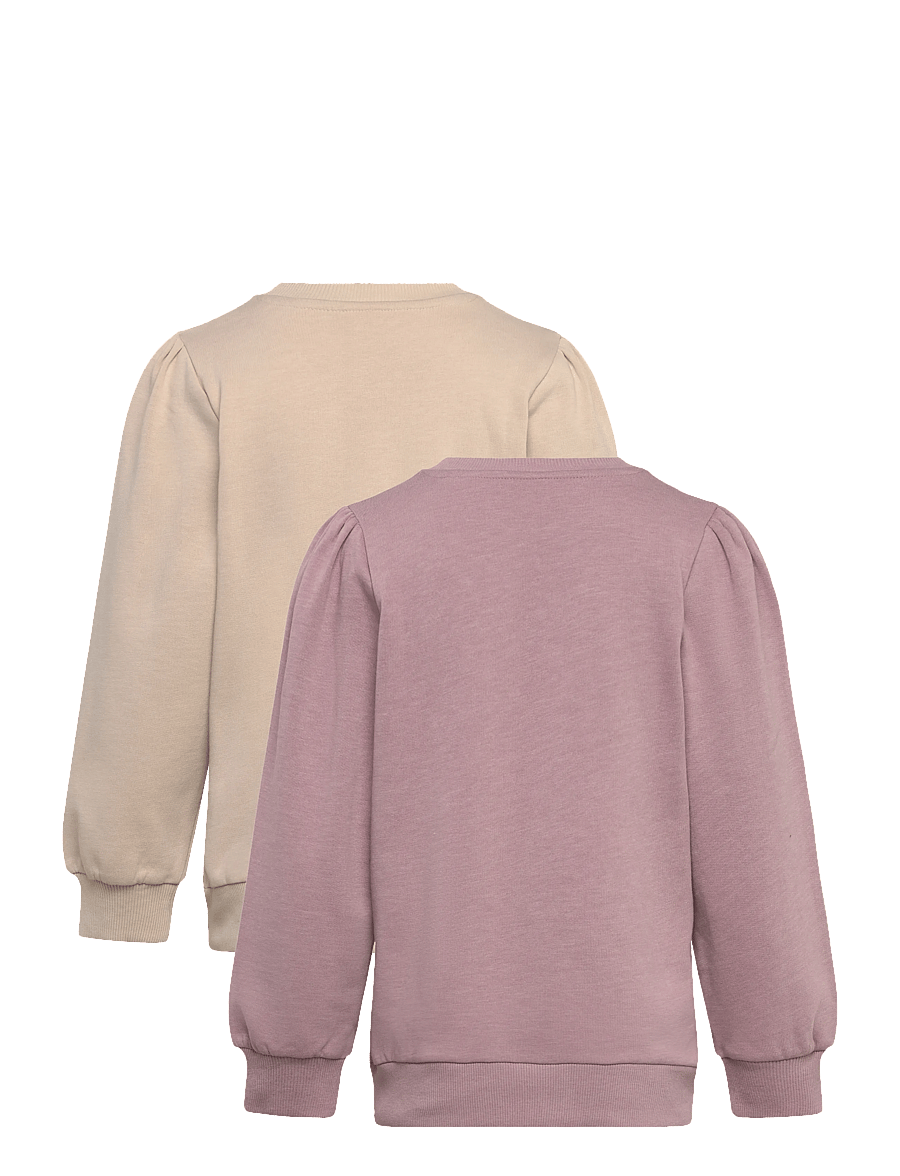 Minymo - Sweat Shirt (2-pack) - sweatshirts - elderberry - 2