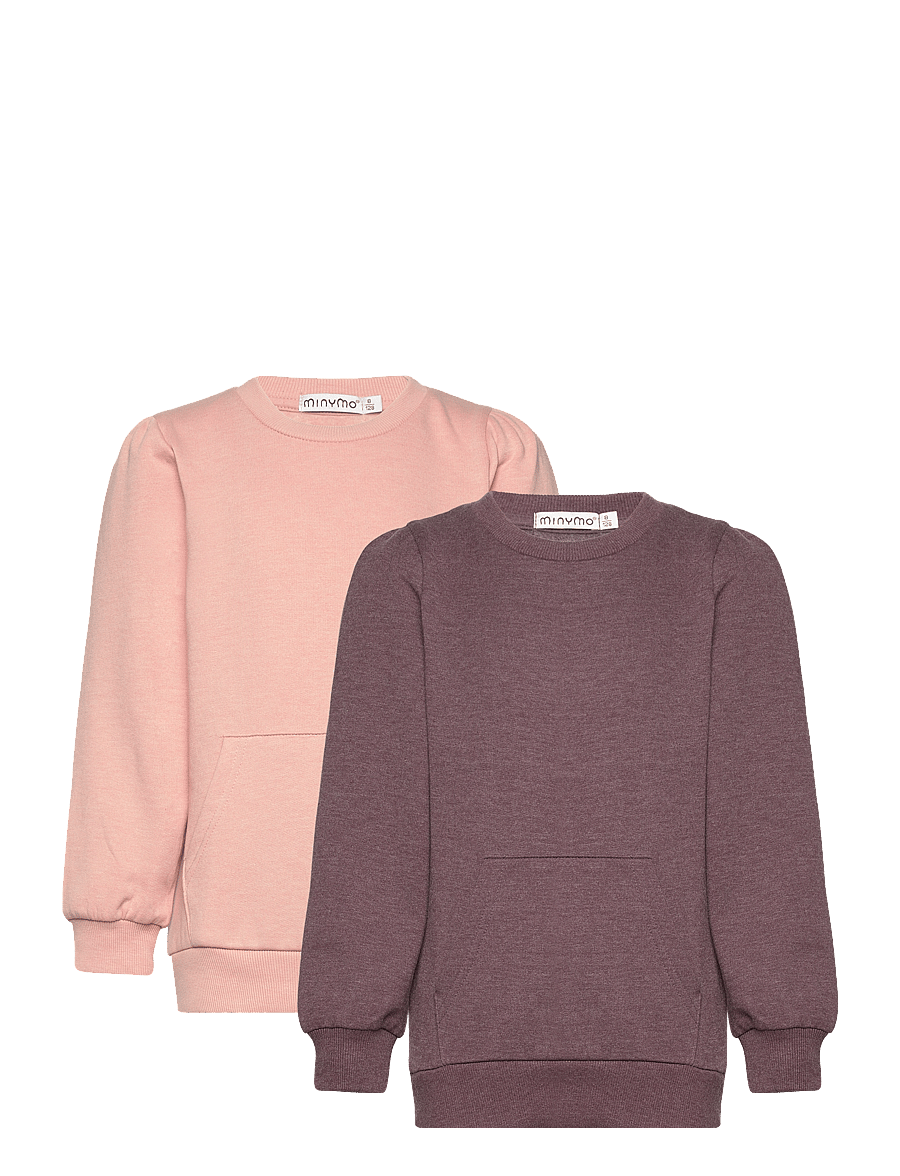 Minymo - Sweat Shirt (2-pack) - sweatshirts - misty rose - 0
