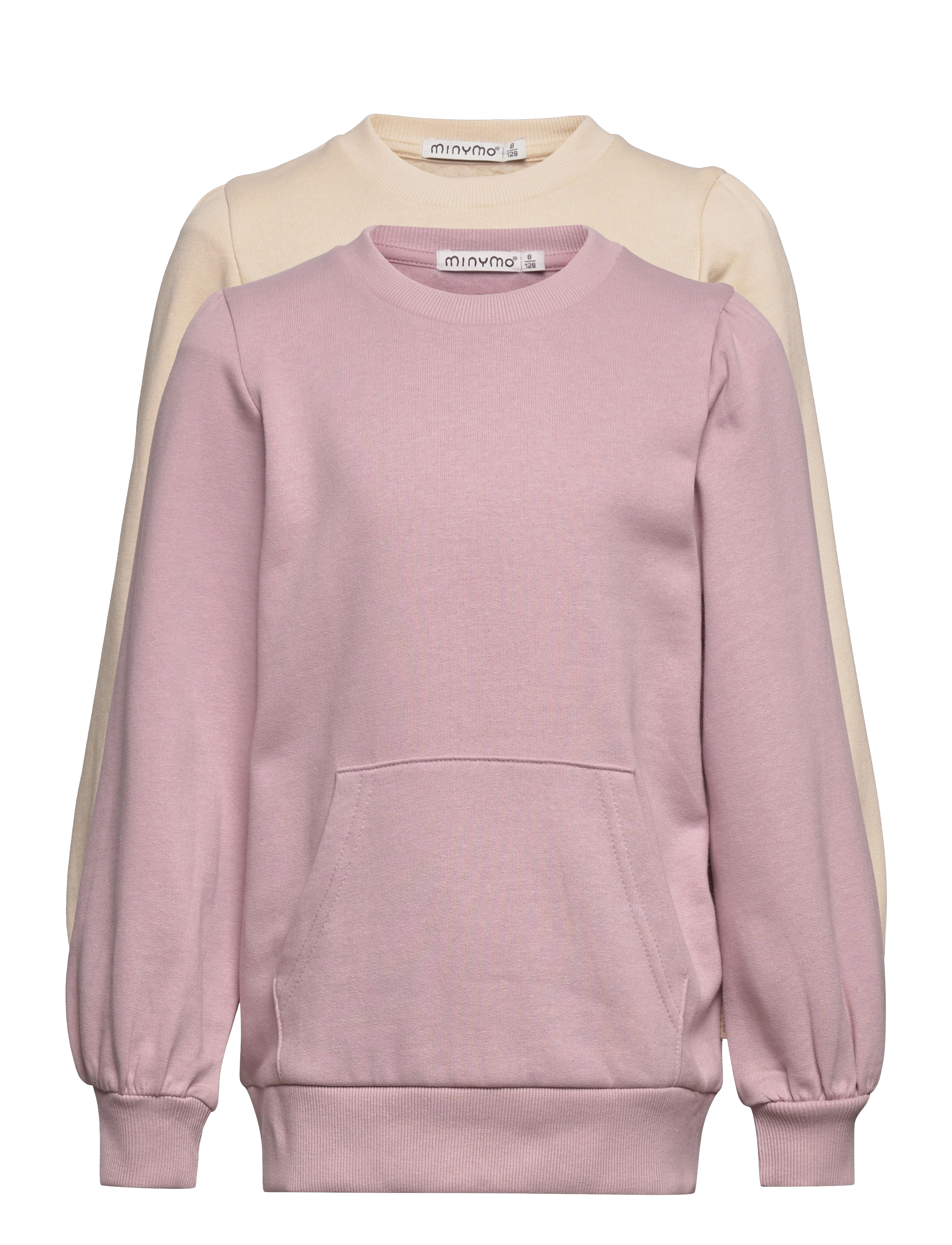 Minymo Sweat Shirt (2-Pack), Børn, Sweatshirt 2-Pak, Lila, Str: 110
