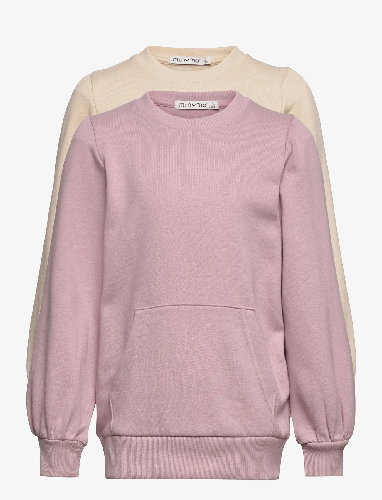 Minymo - Sweat Shirt girl (2-pack) - sportiska stila džemperi - violet ice - 0