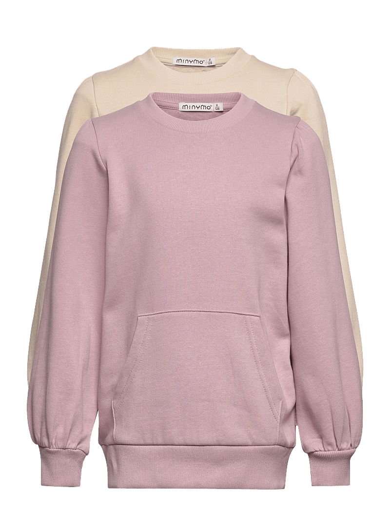 Minymo - Sweat Shirt (2-pack) - sweatshirts - violet ice - 0