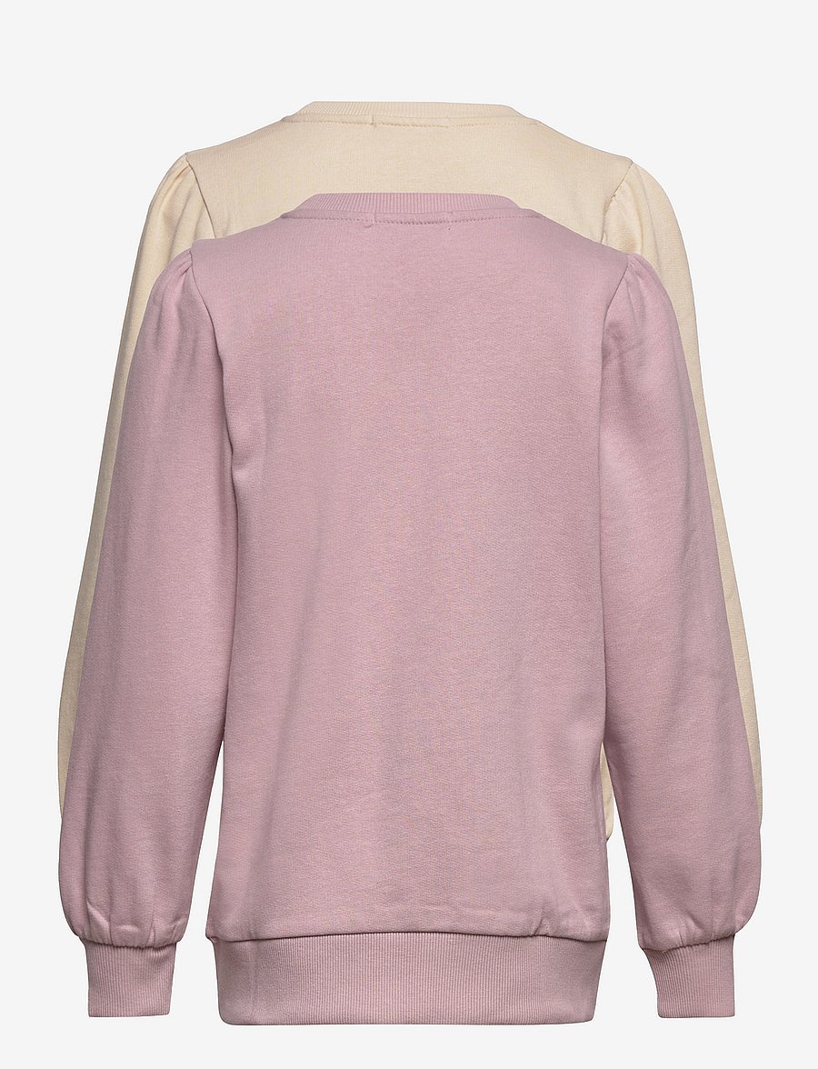Minymo - Sweat Shirt (2-pack) - sweatshirts - violet ice - 2