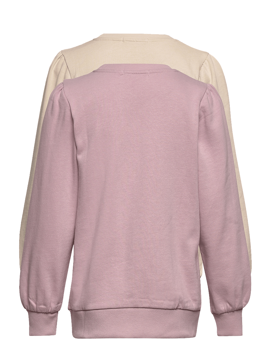 Minymo - Sweat Shirt (2-pack) - sweatshirts - violet ice - 2