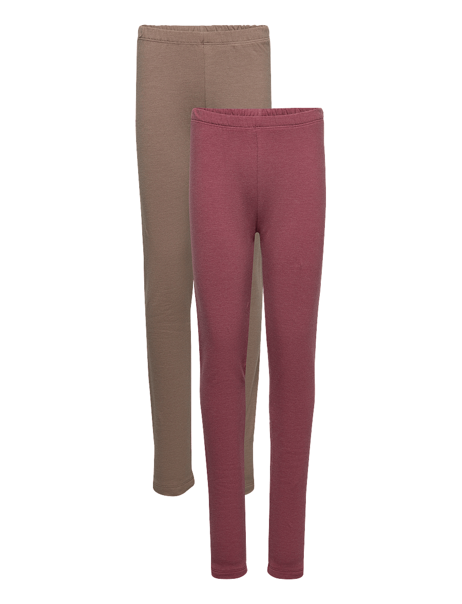 Minymo - Sweat Leggings (2-pack) - multipack legginsit - apple butter - 0