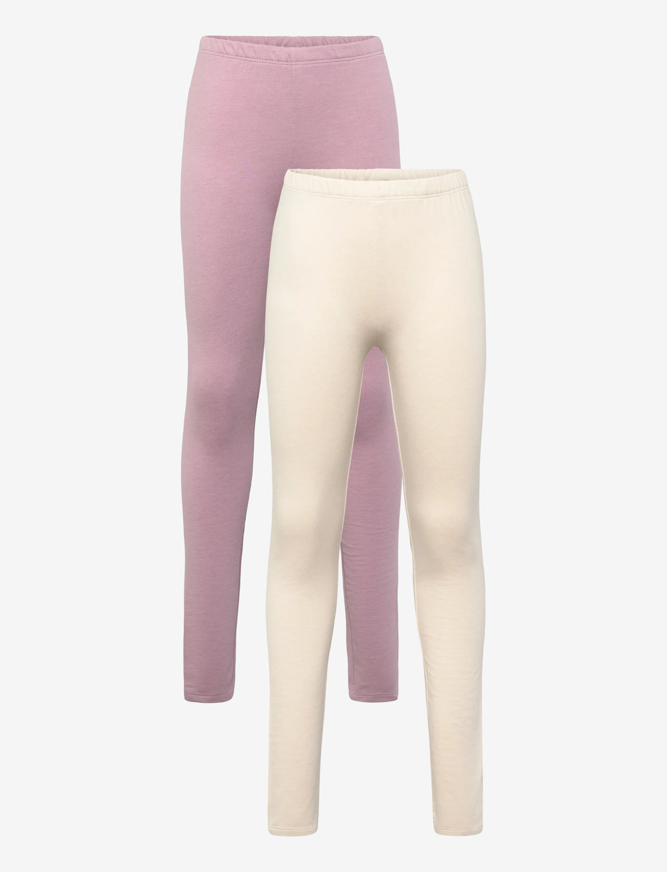 Minymo - Sweat Leggings (2-pack) - multipack leggings - elderberry - 0