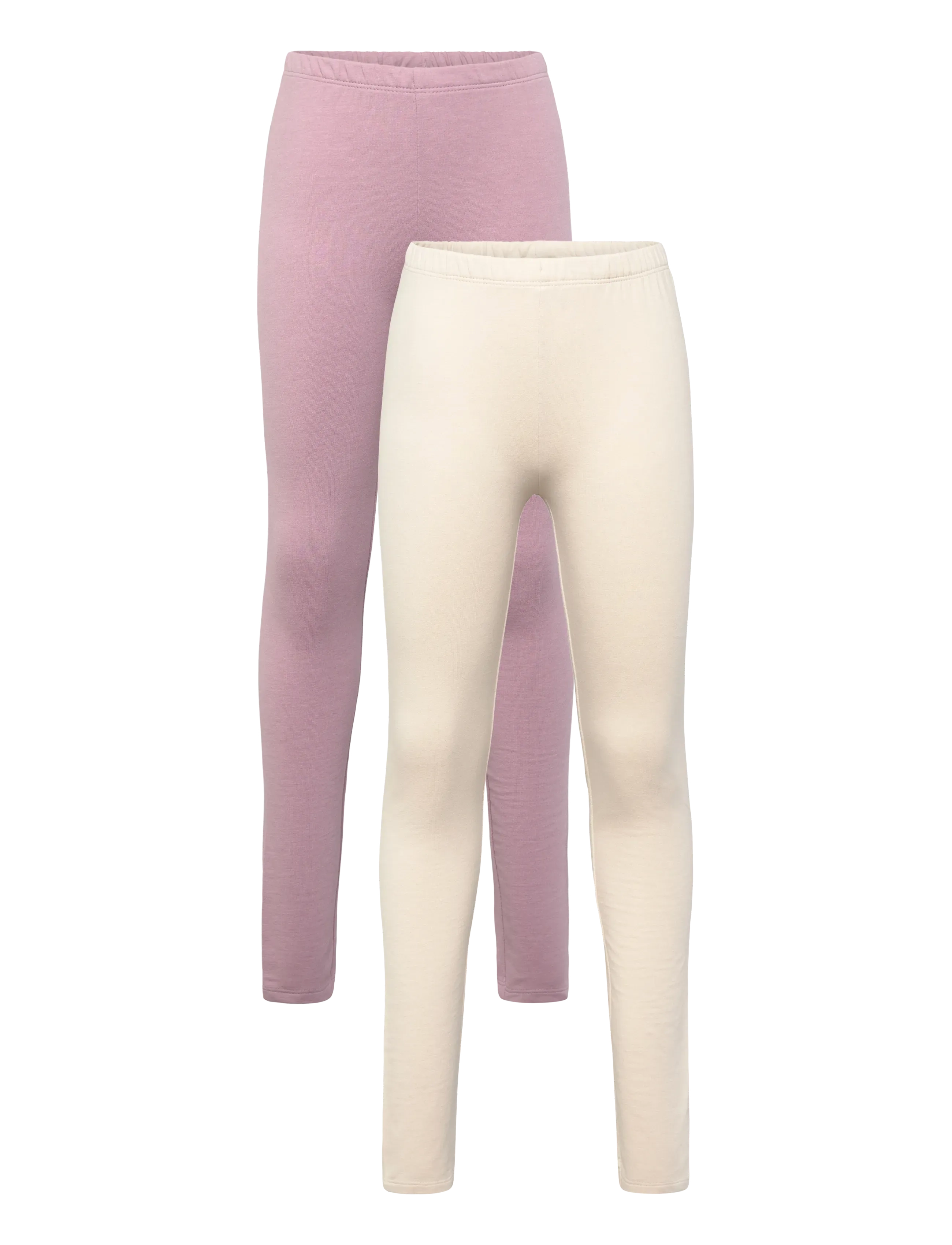 Minymo Sweat Leggings (2-pack) - Underdele - ELDERBERRY / multi