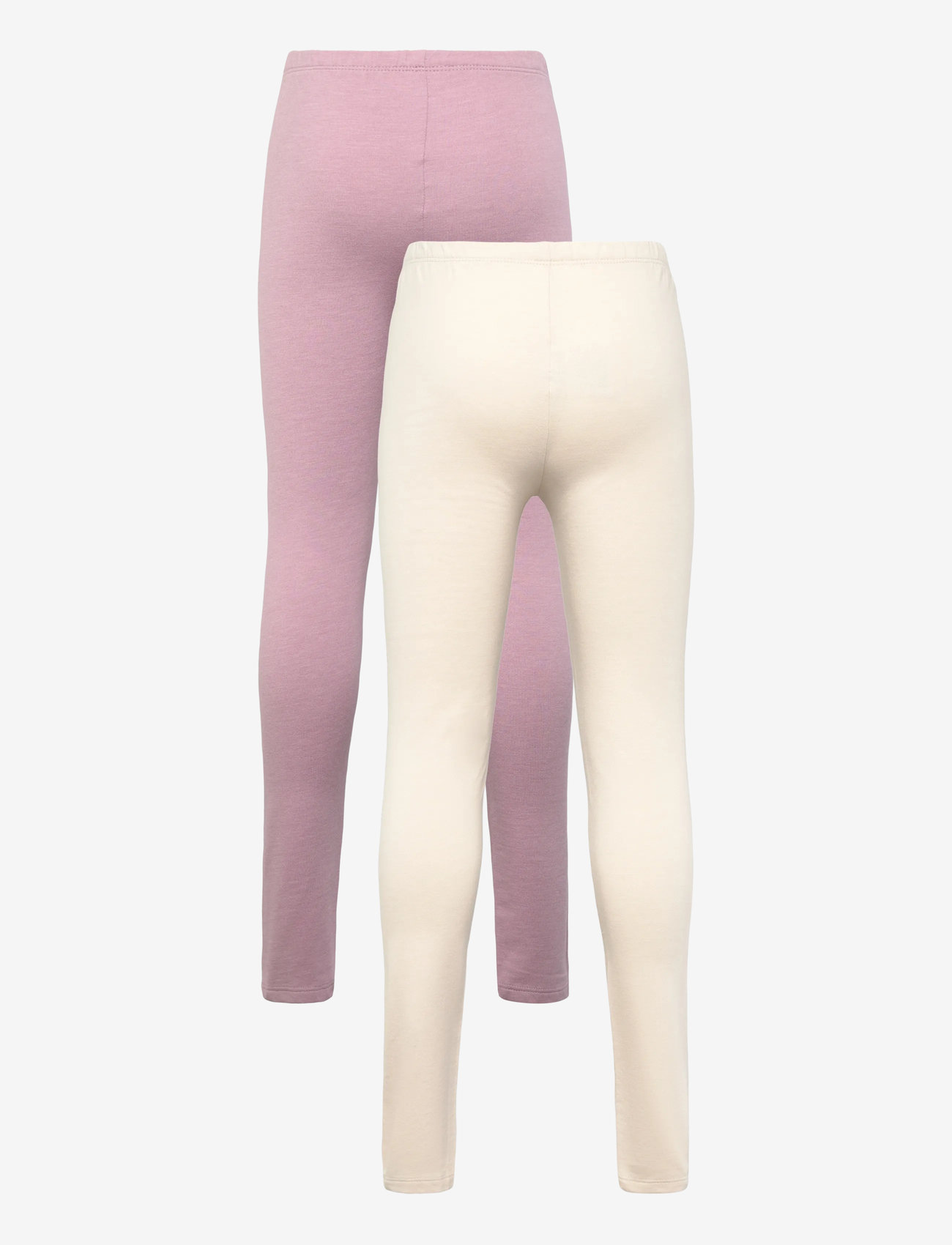 Minymo - Sweat Leggings (2-pack) - multipack leggings - elderberry - 1