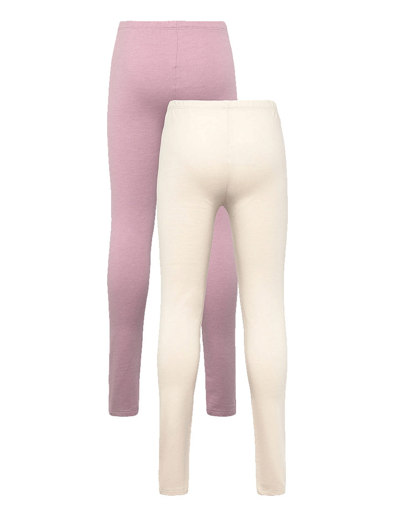 Minymo - Sweat Leggings (2-pack) - multipack leggings - elderberry - 1