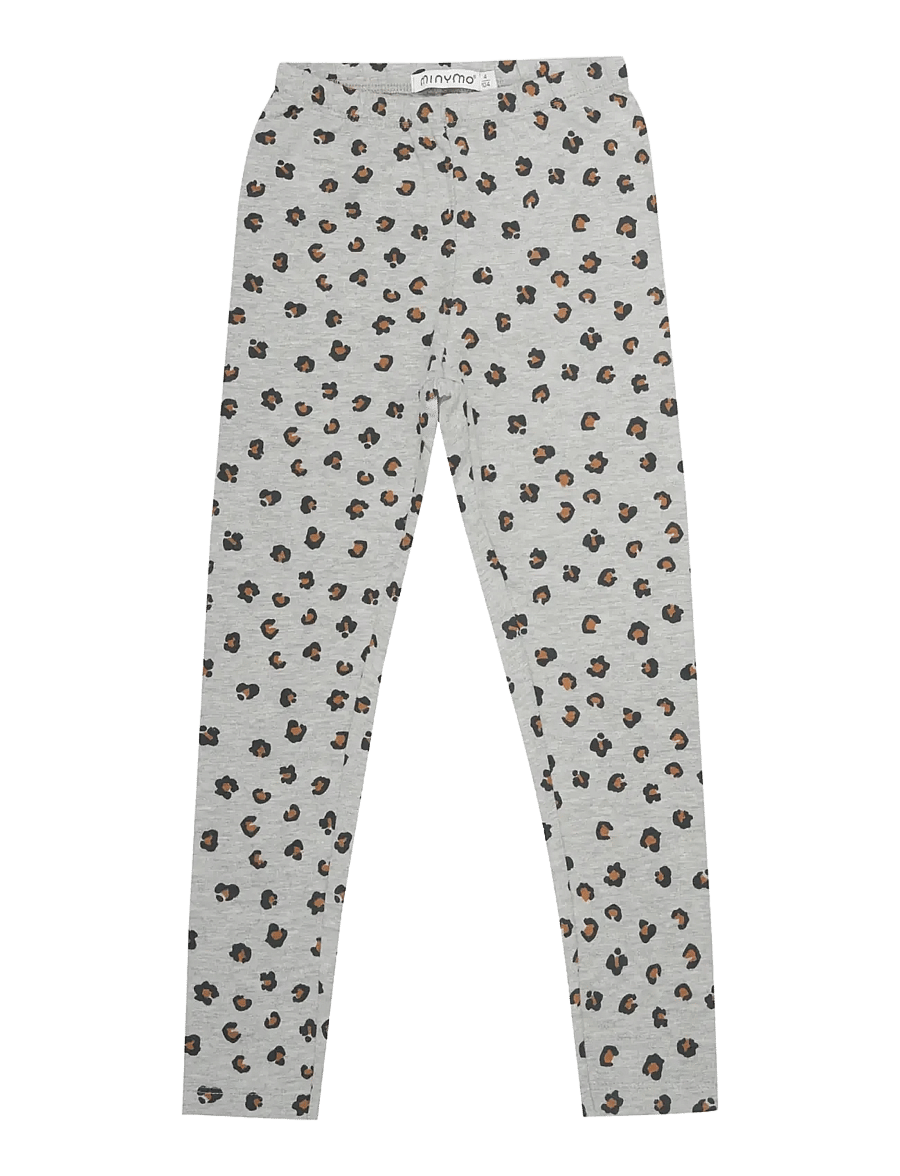 Minymo - Sweat Leggings (2-pack) - multipack leggins - greymelange - 0