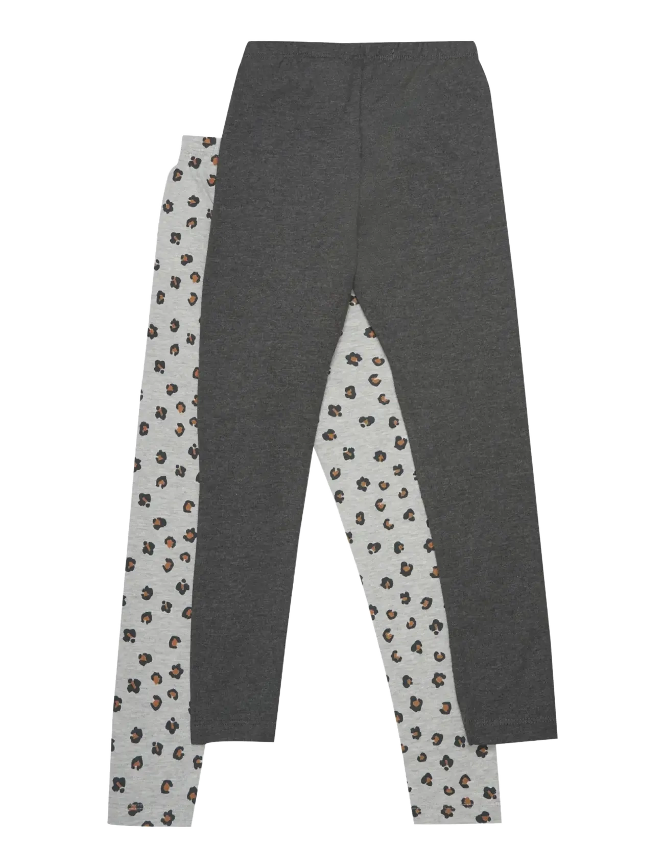 Minymo - Sweat Leggings (2-pack) - multipack leggins - greymelange - 1