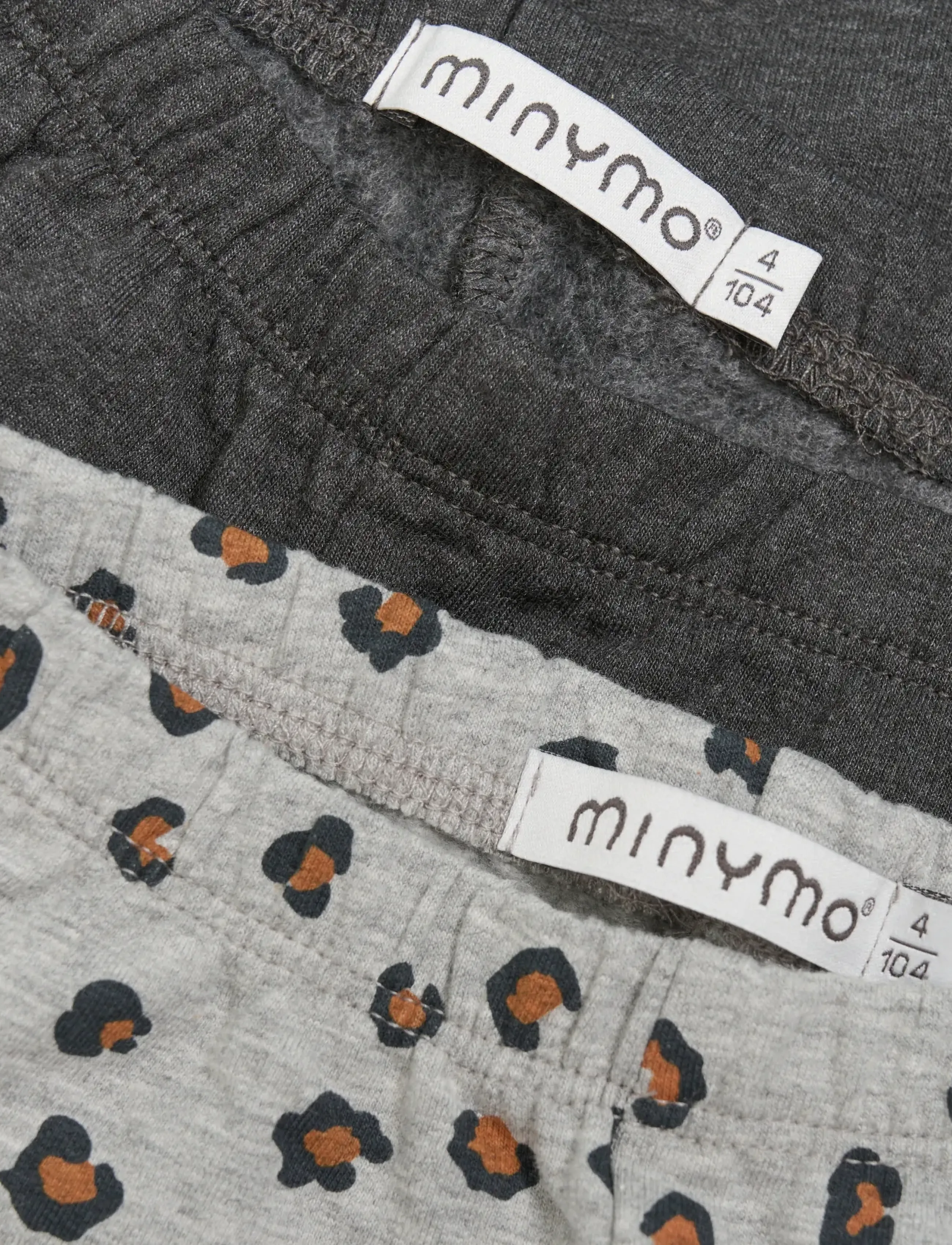 Minymo - Sweat Leggings (2-pack) - multipack leggins - greymelange - 3
