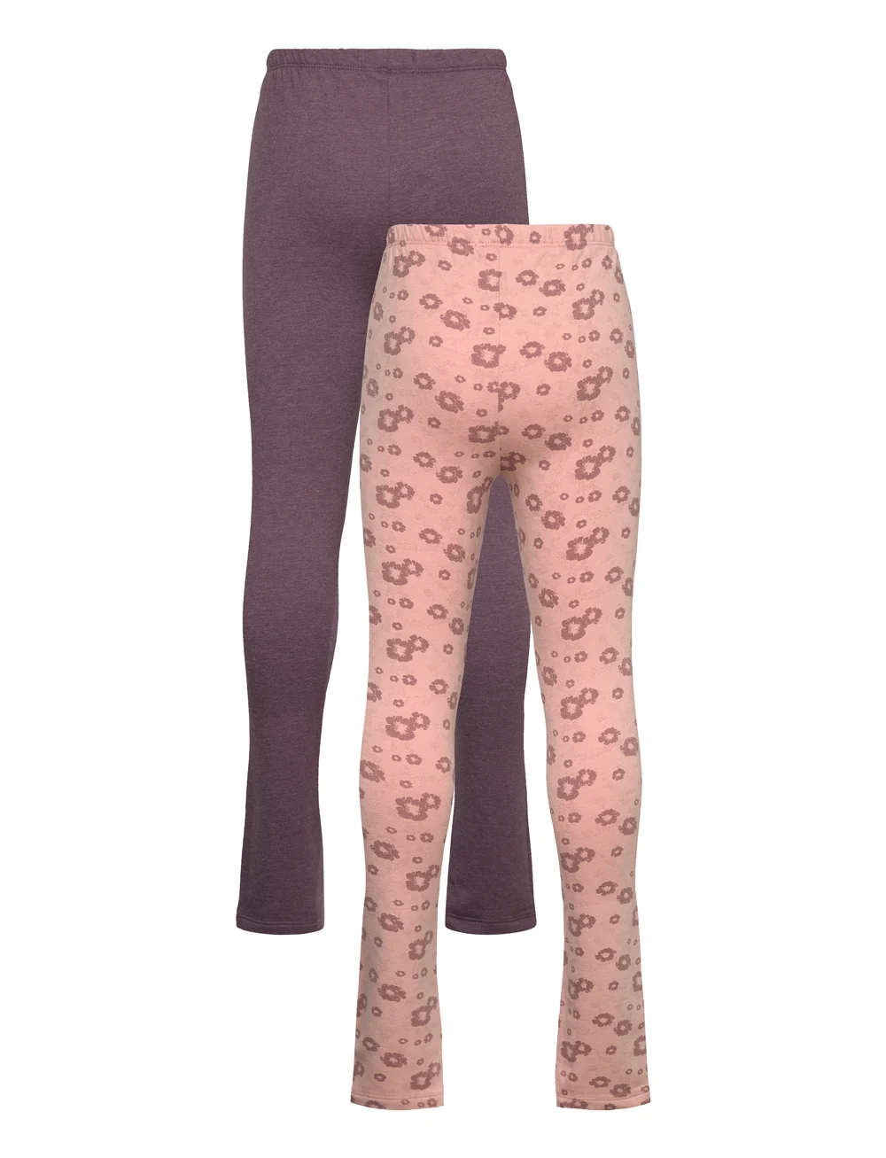 Minymo - Sweat Leggings w.AOP (2-pack) - flerpack leggings - misty rose - 1