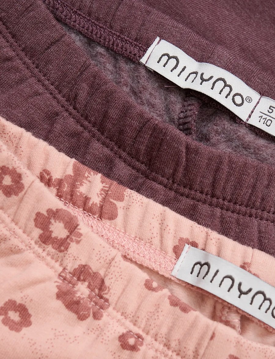 Minymo - Sweat Leggings (2-pack) - legingu multipakas - misty rose - 3