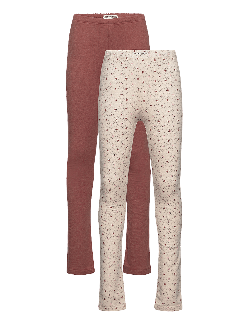 Minymo - Sweat Leggings (2-pack) - multipack leggings - sheer bliss - 0