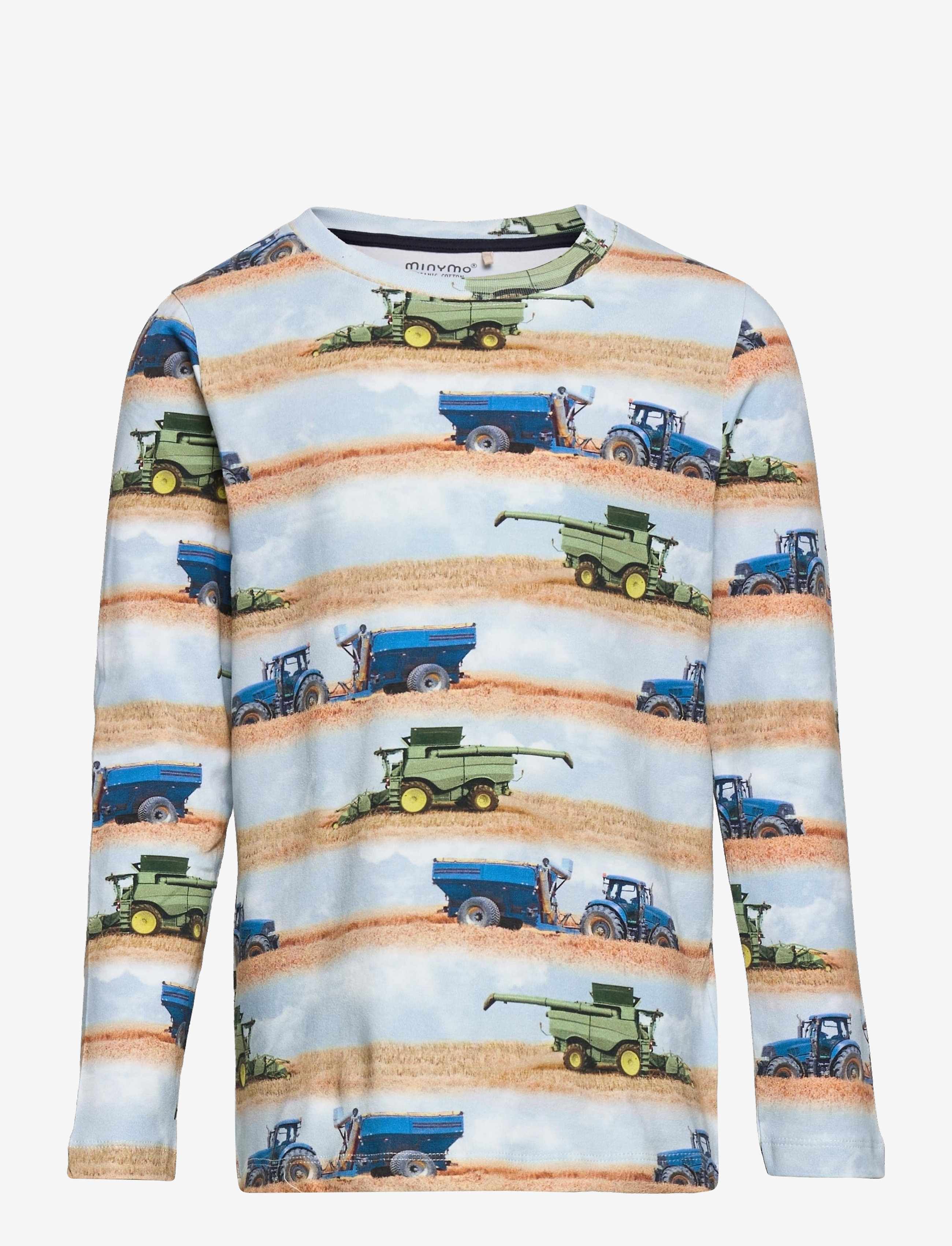 Minymo T-Shirt L/S Aop, 92, Multi/patterned, T-Shirts > Langærmede T-shirts, Børn