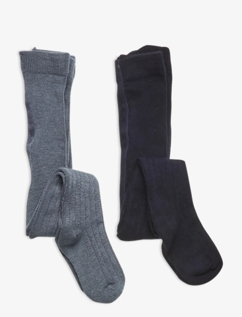 Minymo - Wool Stocking - rib 2-pack - strumpbyxor - dark navy - 0