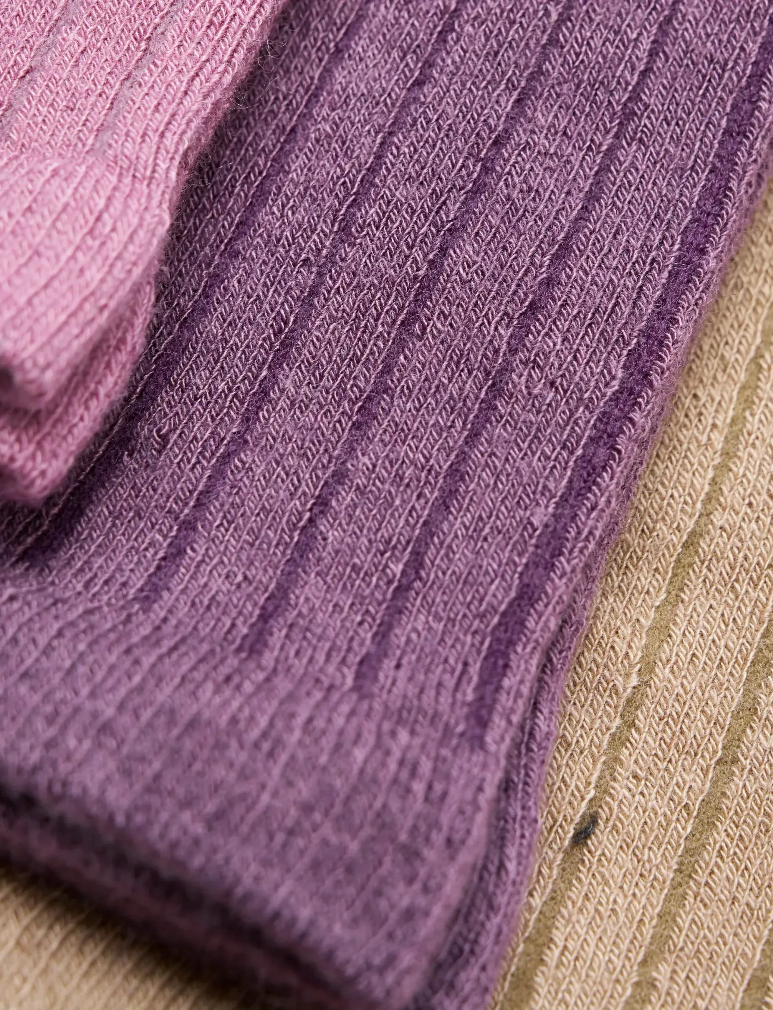 Minymo - Wool Socks - rib 3-pack - strømper - orchid haze - 1