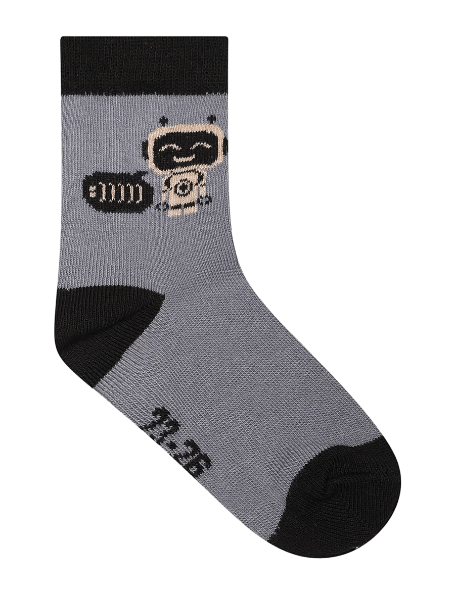 Minymo - Socks w. Pattern (5-pack) - strümpfe - blau gray - 4