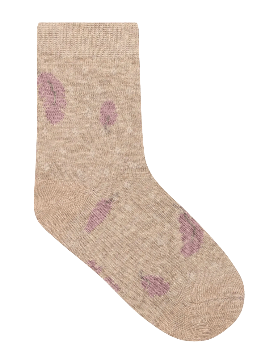 Minymo - Socks w. Pattern (5-pack) - strümpfe - elderberry - 5