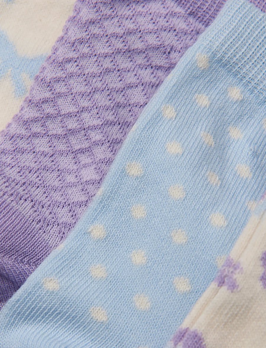 Minymo - Socks w. Pattern (5-pack) - sokid - lavender - 1