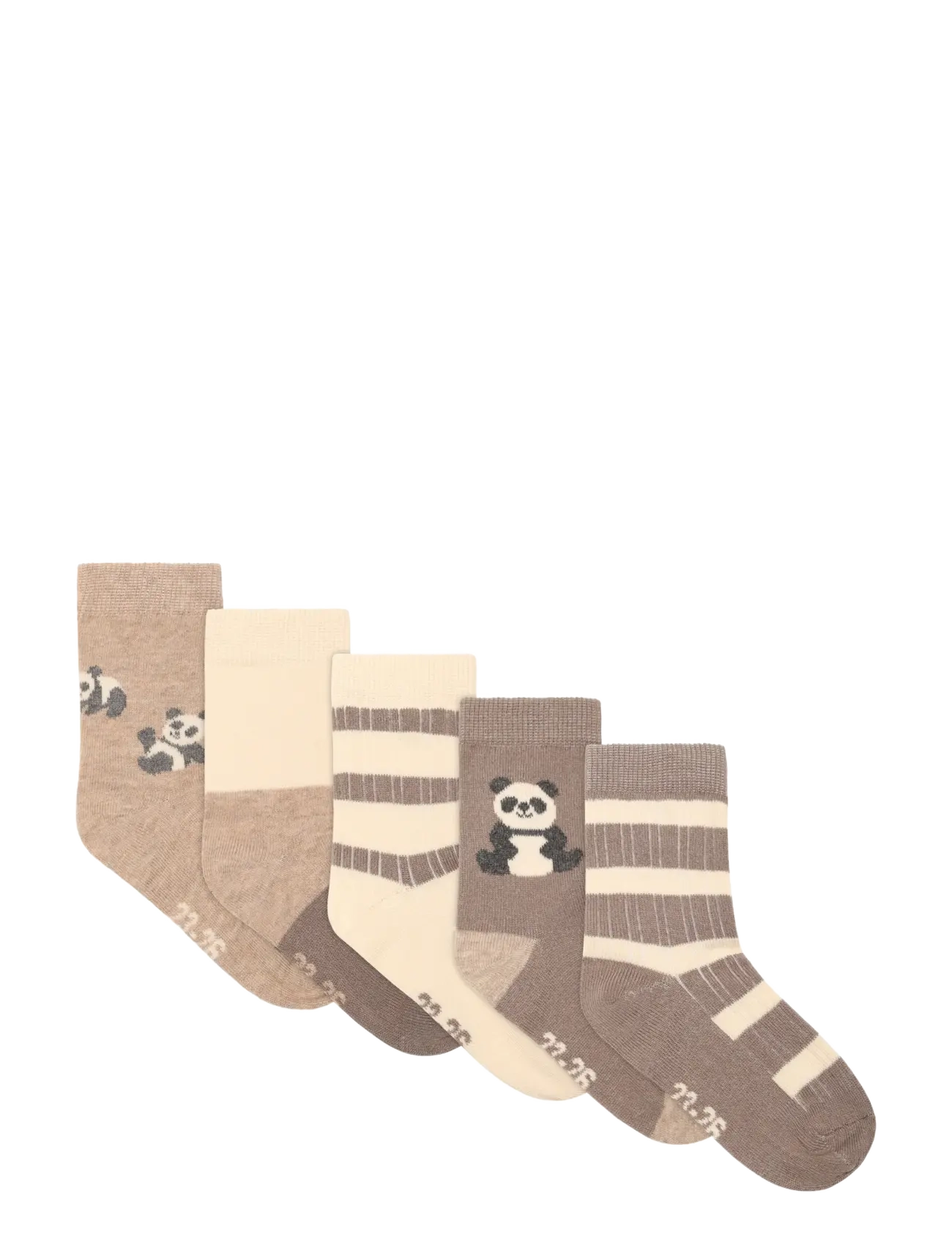 Minymo Socks w. Pattern (5-pack) - Minymo - OFFWHITE / cream
