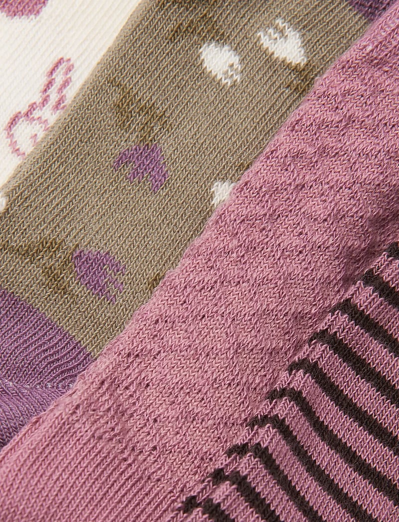 Minymo - Socks w. Pattern (5-pack) - sokid - orchid haze - 1