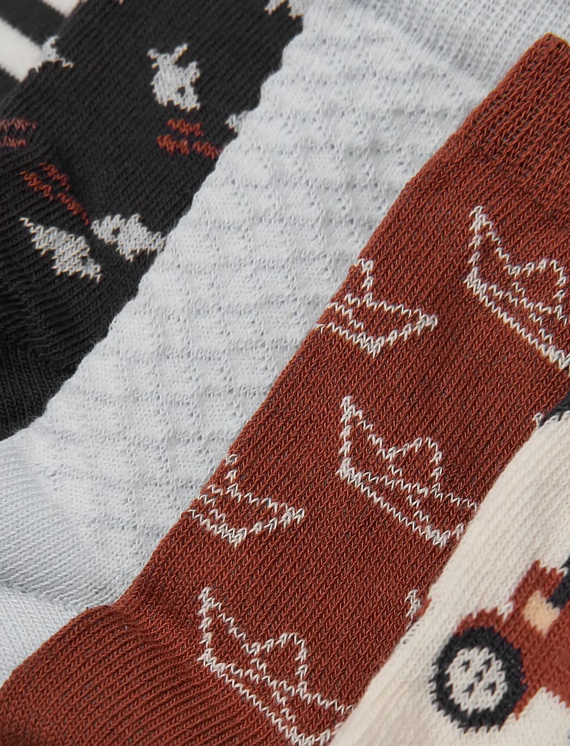 Minymo - Socks w. Pattern (5-pack) - strümpfe - tortoise shell - 1